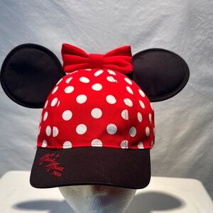 Disney Red and Black Minnie Mouse Hat